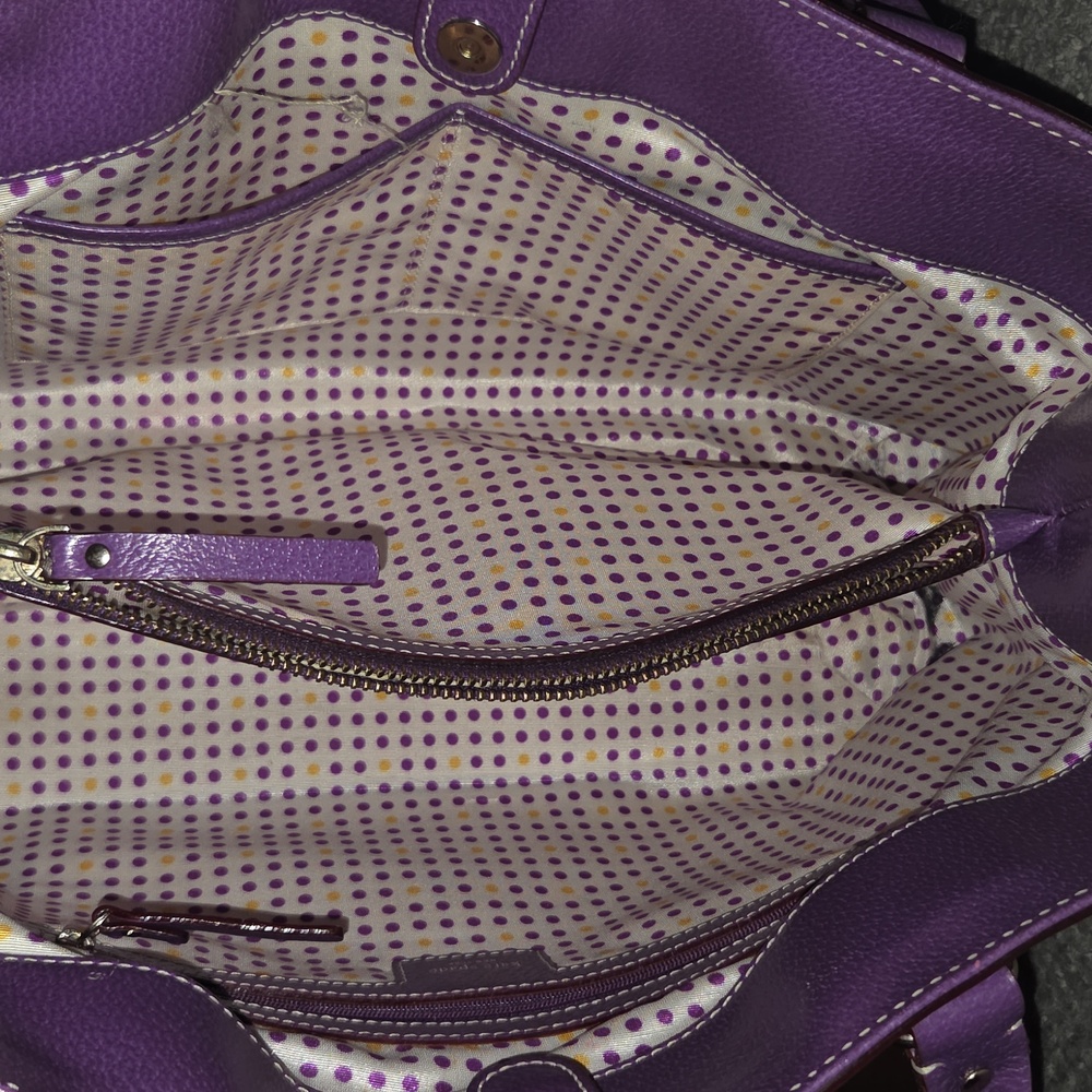 Kate Spade Purple Pebbled Leather Tote - Picture 8 of 12
